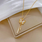 Load image into Gallery viewer, Charming Butterfly Diamond Dazzle Necklace