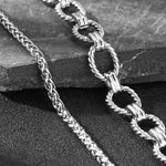 Load image into Gallery viewer, Chunky Paperclip & Weave Chain Bracelet Set
