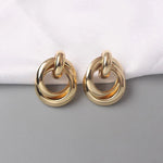 Load image into Gallery viewer, Circular Geometric Interwoven Earrings