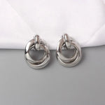 Load image into Gallery viewer, Circular Geometric Interwoven Earrings