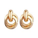 Load image into Gallery viewer, Circular Geometric Interwoven Earrings