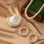 Load image into Gallery viewer, Classy Beaded Pearl Necklace, Bracelet, and Earring Set