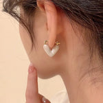 Load image into Gallery viewer, Classy Enamel Heart Earrings