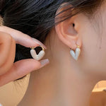 Load image into Gallery viewer, Classy Enamel Heart Earrings