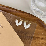 Load image into Gallery viewer, Classy Enamel Heart Earrings