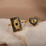 Load image into Gallery viewer, Classy Evil Eye Heart & Rectangle Rings