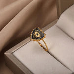 Load image into Gallery viewer, Classy Evil Eye Heart & Rectangle Rings