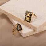 Load image into Gallery viewer, Classy Evil Eye Heart & Rectangle Rings