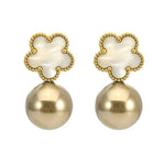 Load image into Gallery viewer, Classy Floral Pearl Ball Earrings