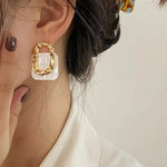 Load image into Gallery viewer, Classy Geometric Square Earrings