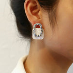 Load image into Gallery viewer, Classy Geometric Square Earrings