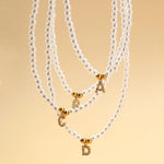 Load image into Gallery viewer, Classy Pearl Dainty Initial Letter Necklace