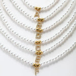 Load image into Gallery viewer, Classy Pearl Dainty Initial Letter Necklace