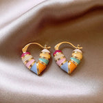 Load image into Gallery viewer, Colorful Pastel Heart Earrings