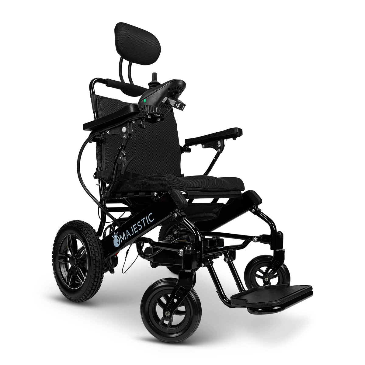 COMFYGO Power Wheelchair Black ComfyGo Majestic IQ-8000 Remote Controlled Folding Lightweight Electric Wheelchair- CGMI8RCFLEW