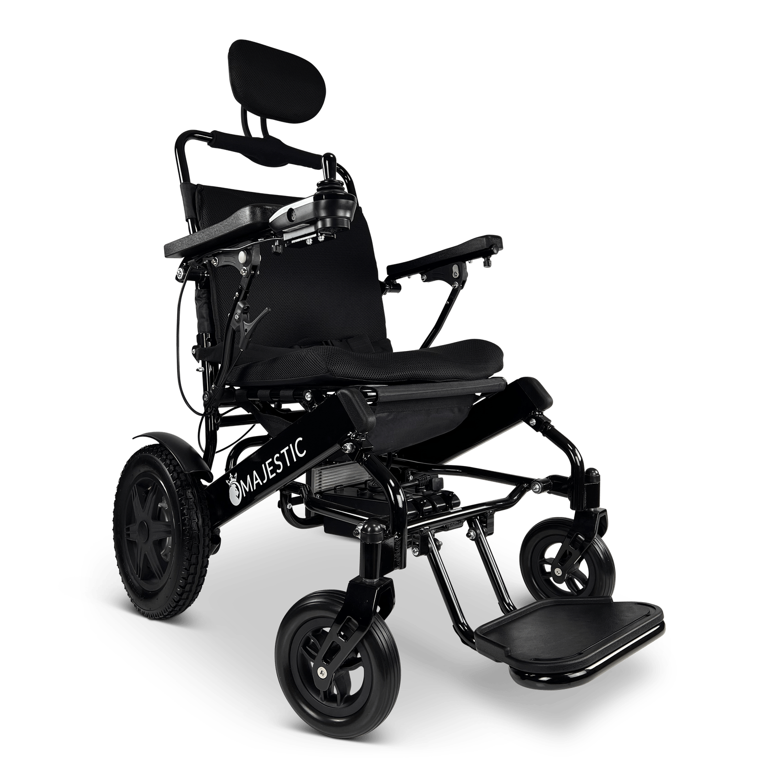COMFYGO Power Wheelchair Black ComfyGo Majestic IQ-9000 Long Range Folding Electric Wheelchair With Optional Auto-Recline-CGMI9LREWWOAR