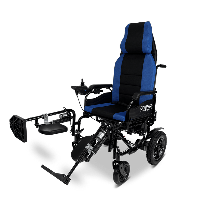 COMFYGO Power Wheelchair Blue ComfyGo X-9 Remote Controlled Electric Wheelchair With Automatic Recline - CGX9RCEWAR