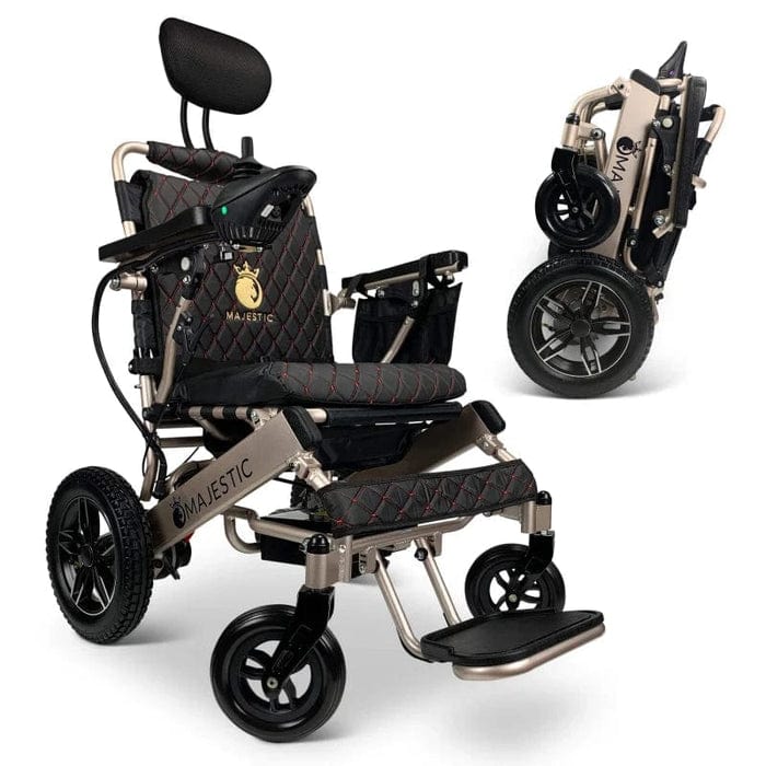 COMFYGO Power Wheelchair Bronze ComfyGo Majestic IQ-8000 Remote Controlled Folding Lightweight Electric Wheelchair- CGMI8RCFLEW