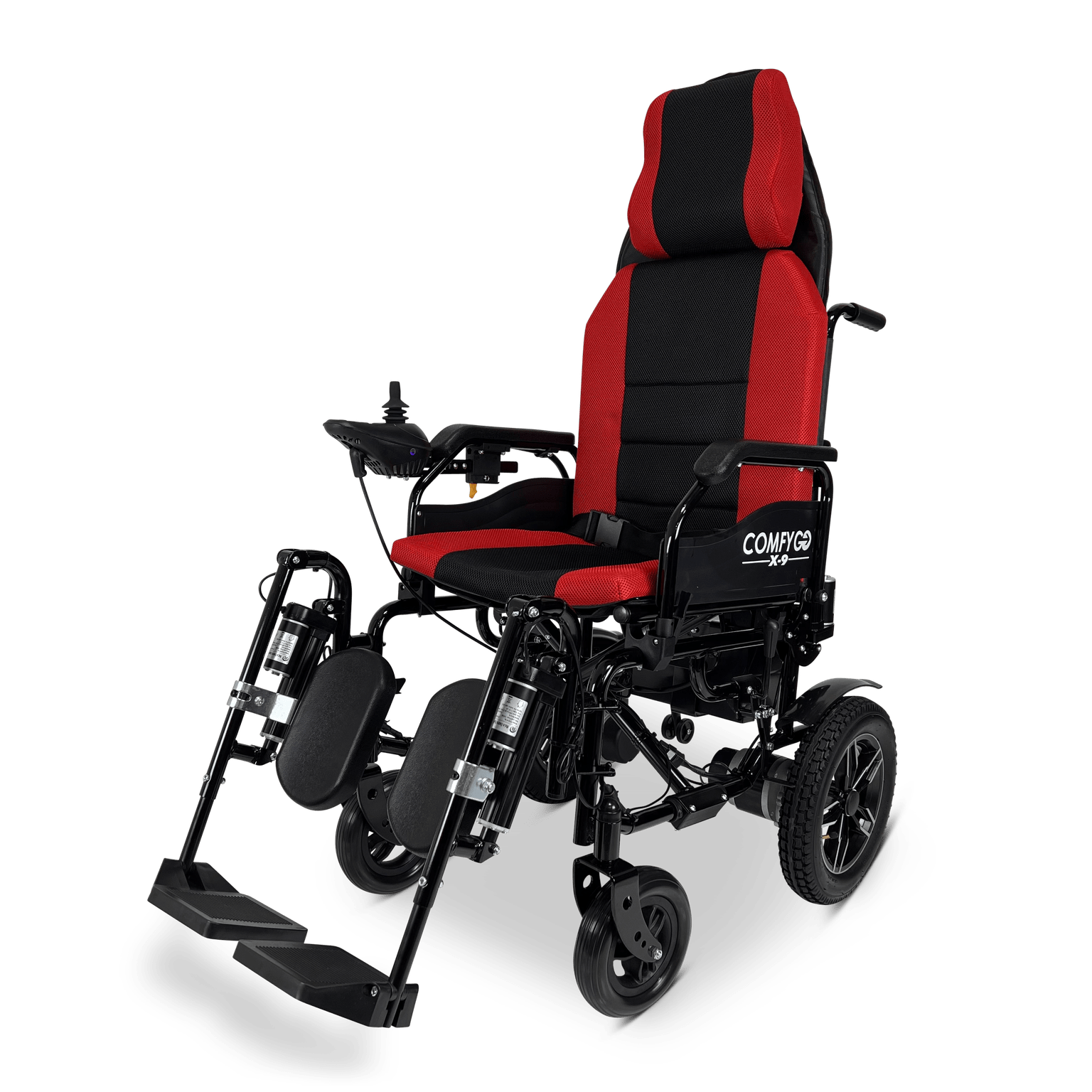 COMFYGO Power Wheelchair Red ComfyGo X-9 Remote Controlled Electric Wheelchair With Automatic Recline - CGX9RCEWAR