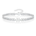 Load image into Gallery viewer, Couples Letter Initial Cuban Bracelet