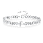 Load image into Gallery viewer, Couples Letter Initial Cuban Bracelet