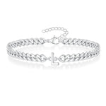 Load image into Gallery viewer, Couples Letter Initial Cuban Bracelet