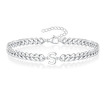 Load image into Gallery viewer, Couples Letter Initial Cuban Bracelet