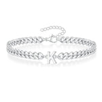 Load image into Gallery viewer, Couples Letter Initial Cuban Bracelet