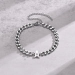 Load image into Gallery viewer, Couples Letter Initial Cuban Bracelet