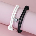 Load image into Gallery viewer, Couples Magnetic Heart Rope Bracelet Set