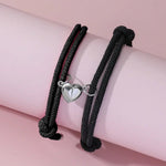 Load image into Gallery viewer, Couples Magnetic Heart Rope Bracelet Set