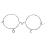 Load image into Gallery viewer, Couples Magnetic Heart Sun & Moon Bracelet Set