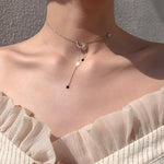 Load image into Gallery viewer, Crescent Moon Dangling Star Necklace