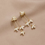 Load image into Gallery viewer, Maia Crystal Lotus Waterfall Earrings