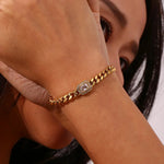 Load image into Gallery viewer, Cuban Chain Square Cut Diamond Choker and Bracelet