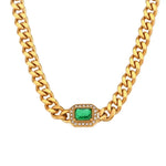 Load image into Gallery viewer, Cuban Chain Square Cut Diamond Choker and Bracelet