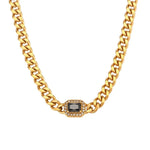 Load image into Gallery viewer, Cuban Chain Square Cut Diamond Choker and Bracelet