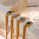 Load image into Gallery viewer, Cuban Chain Square Cut Diamond Choker and Bracelet