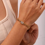 Load image into Gallery viewer, Cuban Chain Square Cut Diamond Choker and Bracelet