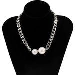 Load image into Gallery viewer, Cuban Link Chain Pearl Ends Necklace