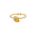 Load image into Gallery viewer, Dainty Adjustable Bubble Letter Initial Ring