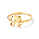 Load image into Gallery viewer, Dainty Adjustable Classy Letter Initial Rings