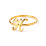 Load image into Gallery viewer, Dainty Adjustable Classy Letter Initial Rings