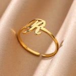 Load image into Gallery viewer, Dainty Adjustable Classy Letter Initial Rings