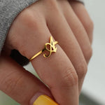 Load image into Gallery viewer, Dainty Adjustable Classy Letter Initial Rings