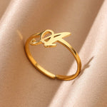 Load image into Gallery viewer, Dainty Adjustable Classy Letter Initial Rings