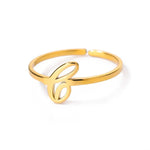 Load image into Gallery viewer, Dainty Adjustable Classy Letter Initial Rings