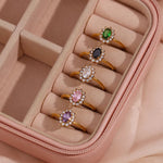 Load image into Gallery viewer, Dainty Adjustable Oval Diamond Rings