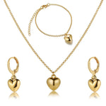 Load image into Gallery viewer, Dainty Balloon Heart Necklace, Bracelet, and Earring Set