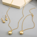 Load image into Gallery viewer, Dainty Balloon Heart Necklace, Bracelet, and Earring Set